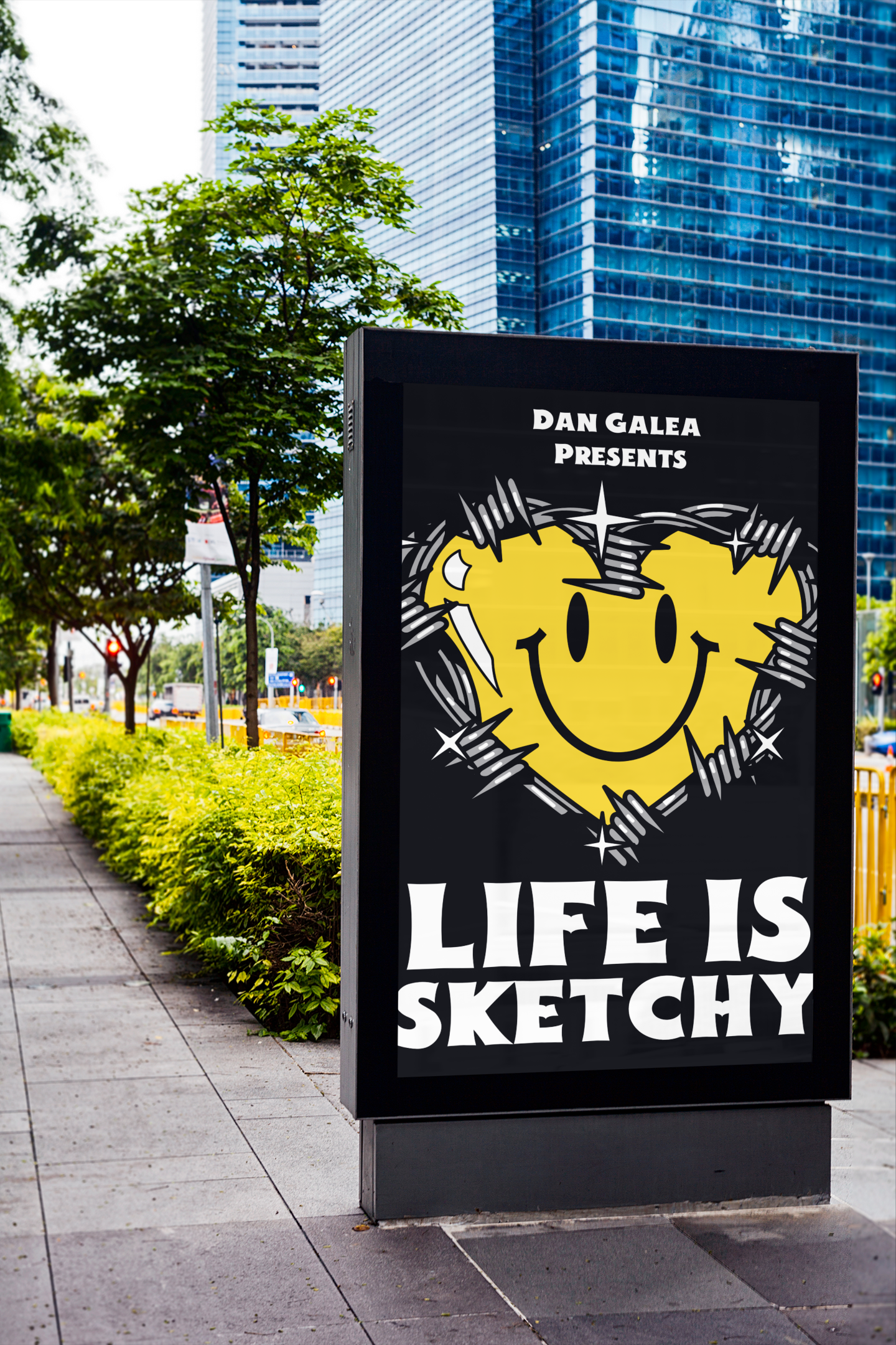 Life Is Sketchy street billboard concept